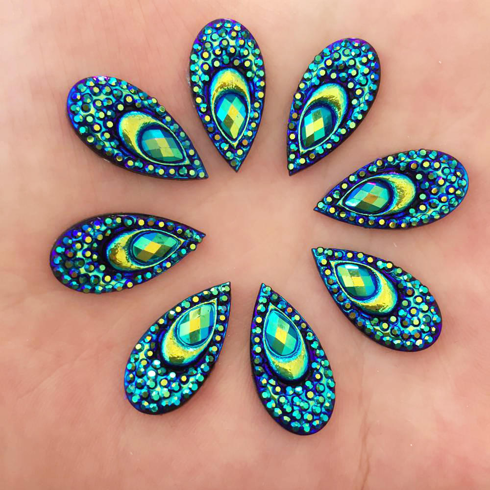 수지 10x20mm 눈물 방울 공작 눈 플랫 백 라인석 - Embellishment Glue Craft 리뷰 및 가격