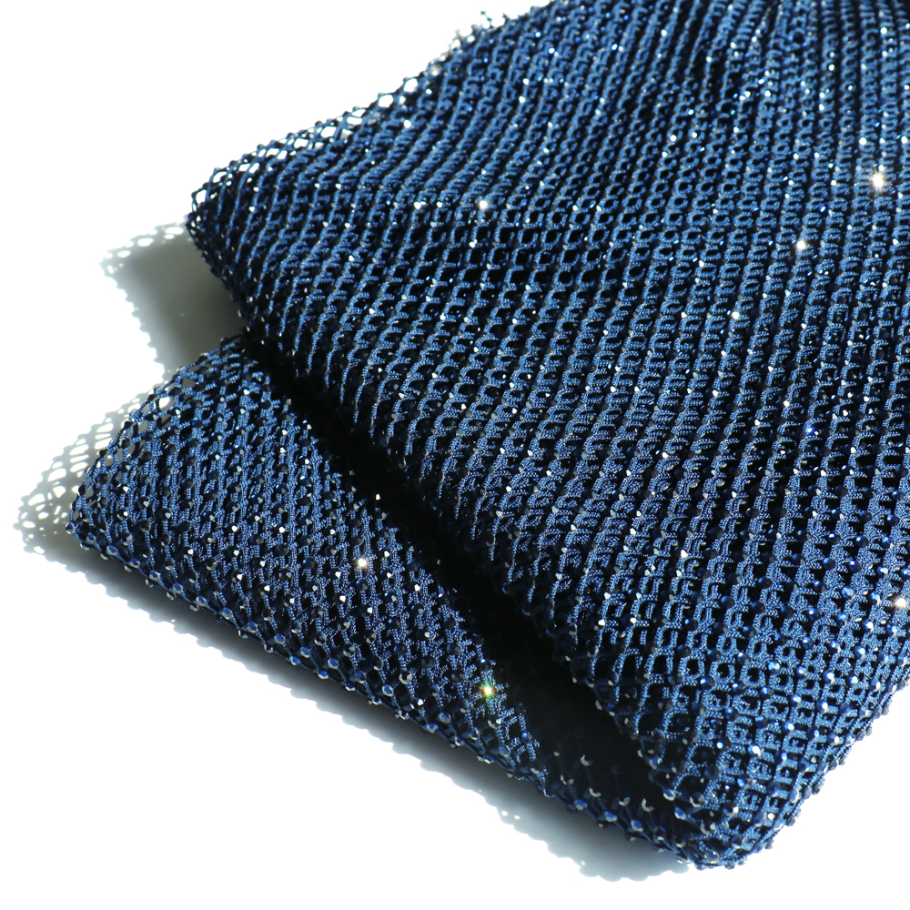 SS10 모조 다이아몬드 메쉬 네이비 컬러 원단, 크리 - Crystal Mesh Fabric 리뷰 및 가격