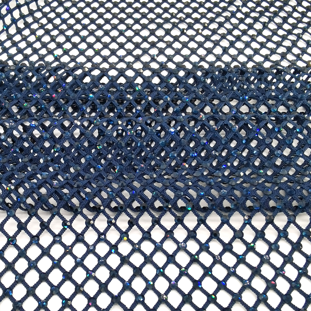 SS10 모조 다이아몬드 메쉬 네이비 컬러 원단, 크리 - Crystal Mesh Fabric 리뷰 및 가격