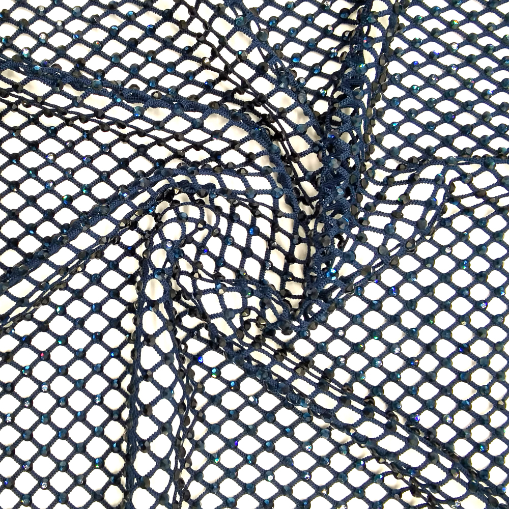 SS10 모조 다이아몬드 메쉬 네이비 컬러 원단, 크리 - Crystal Mesh Fabric 리뷰 및 가격