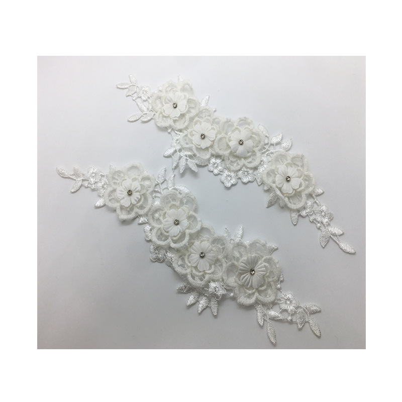 2 짝/몫 메쉬 유행 의상 꽃 리본 패브릭 패치 DIY - Applique Patch Flower 리뷰 및 가격