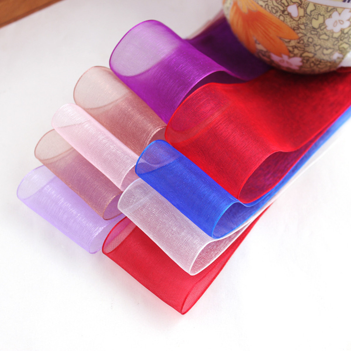 스풀 새틴 엣지 쉬어 오간자 리본, DIY 오간자 티슈 - Organza Ribbon Spool 리뷰 및 가격