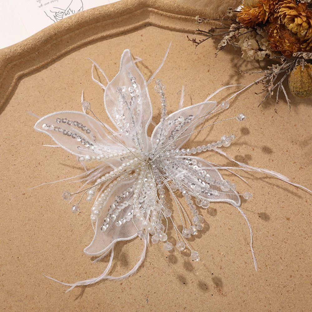 1PC 깃털 진주 3D 오간자 꽃 패치 트위스트 와이어 - Applique Patch Flower 리뷰 및 가격