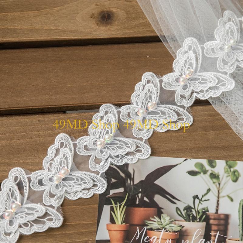 49MD 1 야드 Bowknot 나비 수 놓은 레이스  - Lace Ribbon Trim 리뷰 및 가격