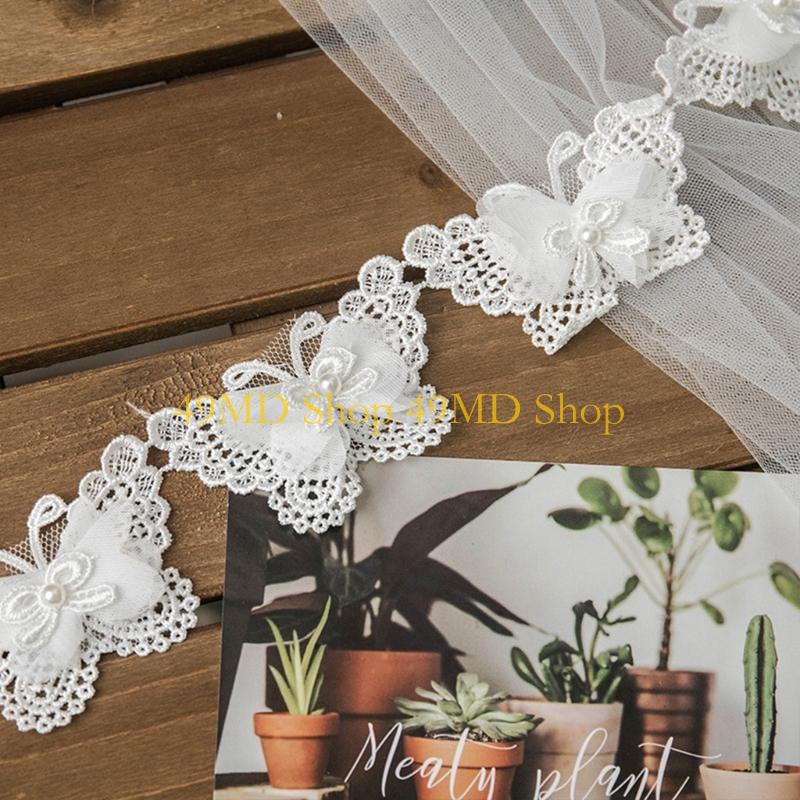 49MD 1 야드 Bowknot 나비 수 놓은 레이스  - Lace Ribbon Trim 리뷰 및 가격