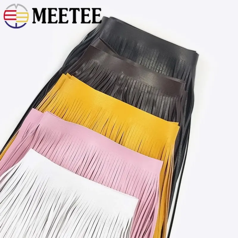 1 미터 Meetee 10-30cmX5mm PU 가죽  - Fringe Ribbon Sewing 리뷰 및 가격