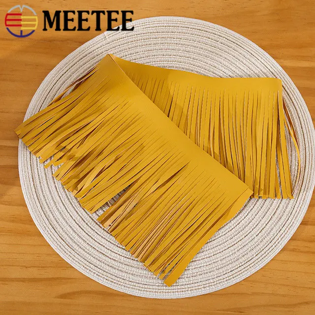 1 미터 Meetee 10-30cmX5mm PU 가죽  - Fringe Ribbon Sewing 리뷰 및 가격