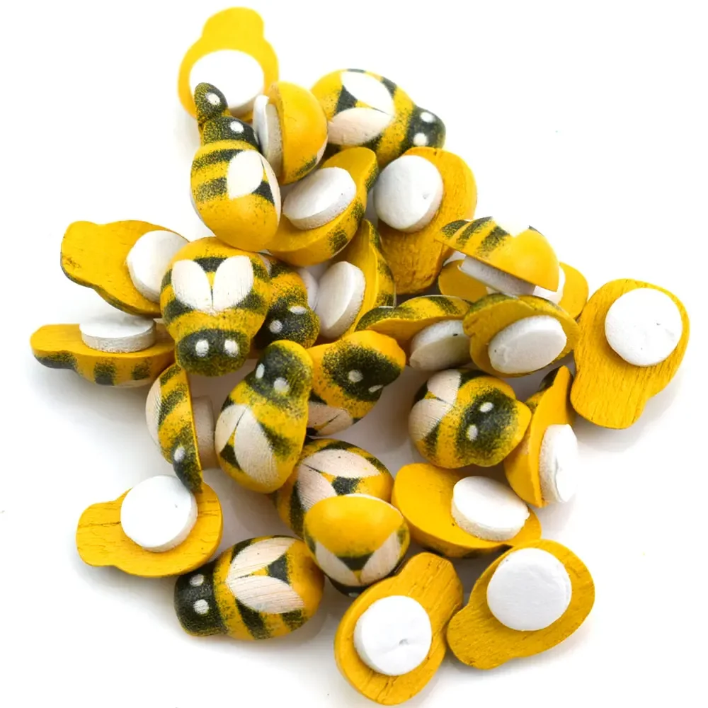 50pcs 노란색 나무 접착제 단추 공예 스크랩북 장식 - Embellishment Glue Craft 리뷰 및 가격