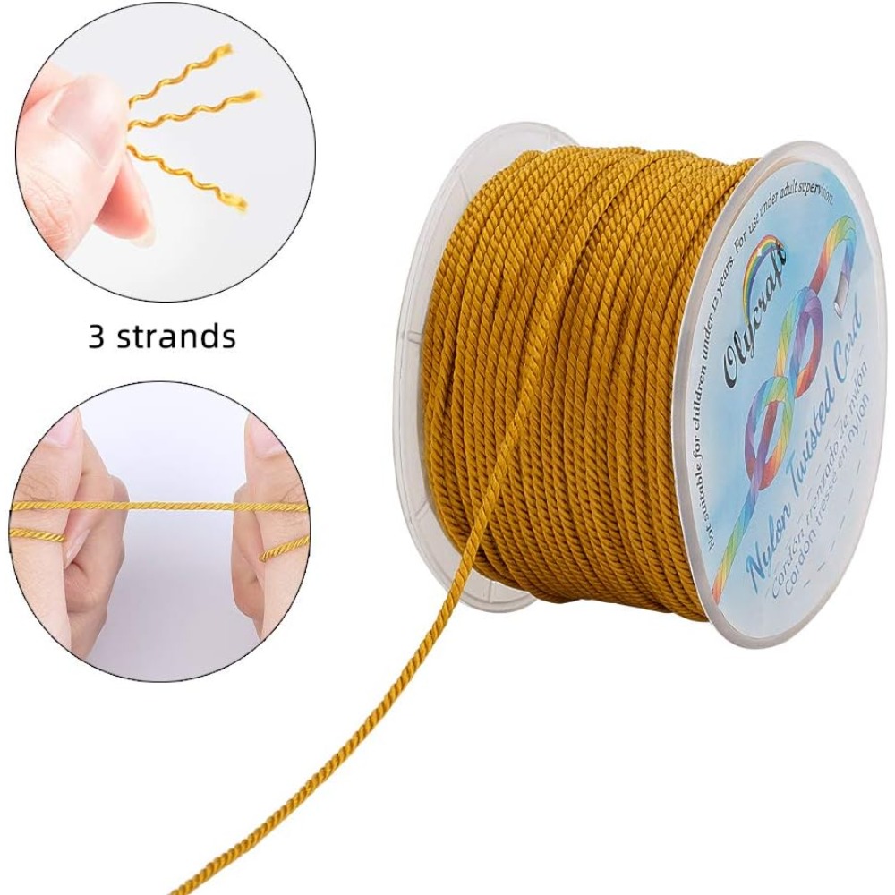 55 야드 1mm 트위스트 새틴 나일론 코드 3겹 Go - Cord Trim Twisted 리뷰 및 가격