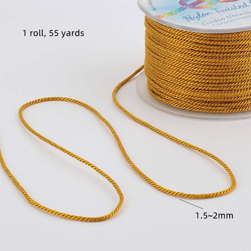 55 야드 1mm 트위스트 새틴 나일론 코드 3겹 Go - Cord Trim Twisted 리뷰 및 가격