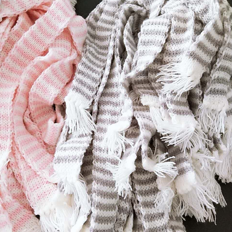핸드 니트 스트라이프 긴 스카프 장식 크리스마스 봉제  - Christmas Craft Embellishment 리뷰 및 가격