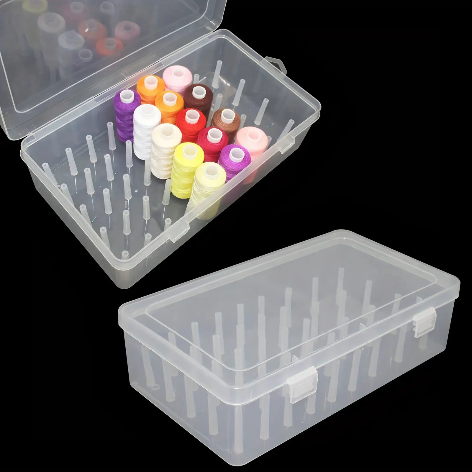 투명 플라스틱 재봉실 보관함 42칸 공예 스풀 홀더 자 - Craft Embellishment Storage 리뷰 및 가격