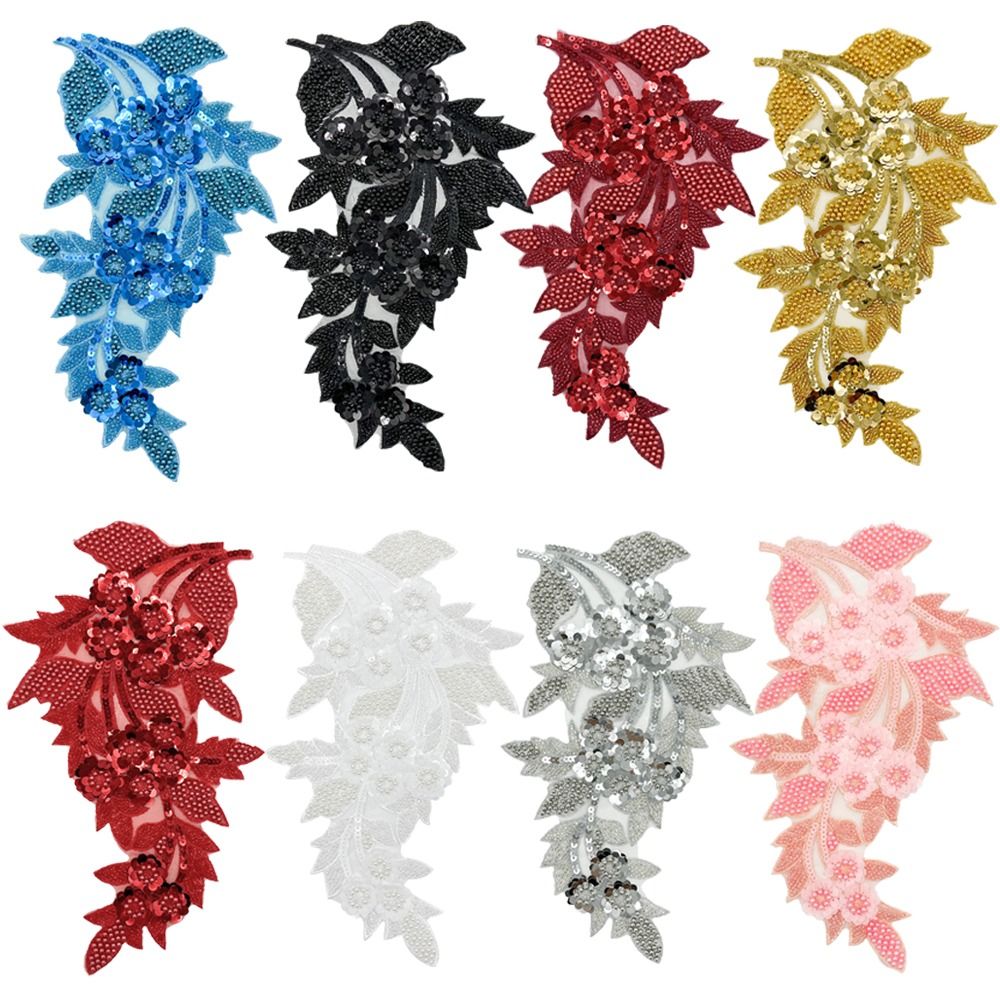 패션 3D 스팽글 꽃 패치 자수 DIY 의류 아플리케  - Applique Patch Flower 리뷰 및 가격