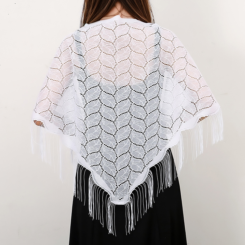 우아한 술 삼각형 스카프 폴리에스터 기도용 숄, 교회  - Tassel Fringe Trim 리뷰 및 가격