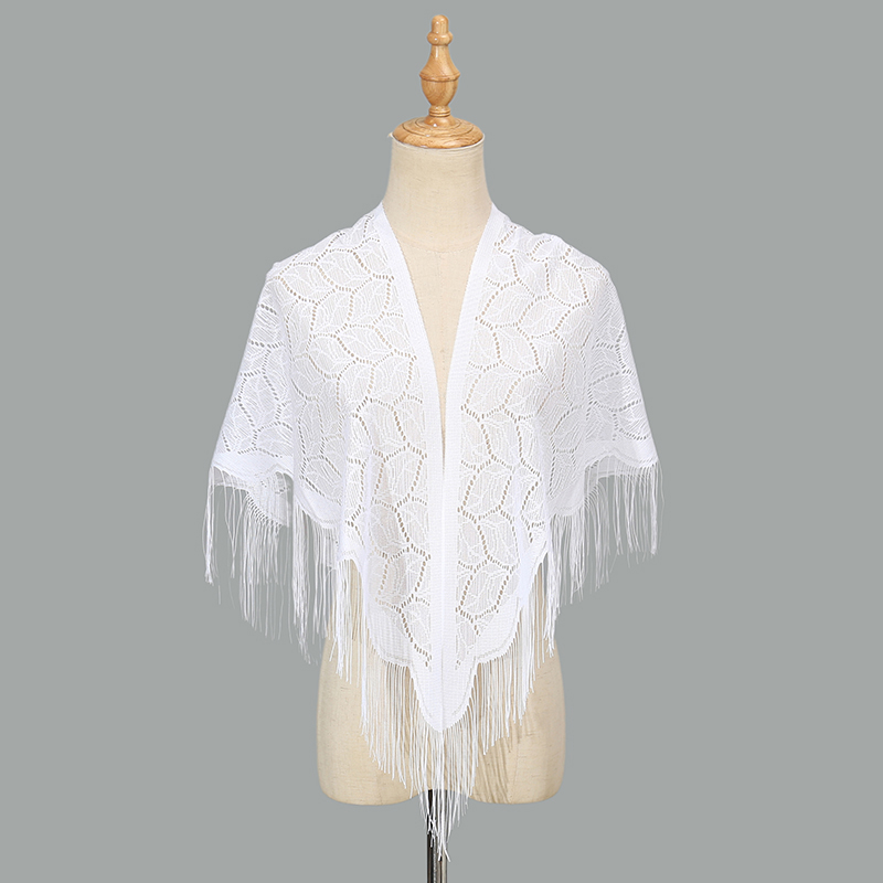 우아한 술 삼각형 스카프 폴리에스터 기도용 숄, 교회  - Tassel Fringe Trim 리뷰 및 가격
