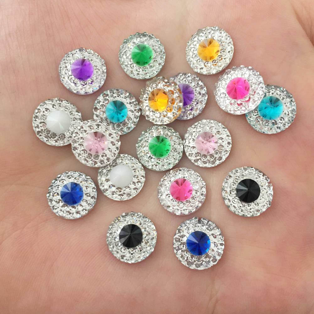 수지 10/12/16mm 더블 컬러 볼록 크리스탈 라운 - Embellishment Glue Craft 리뷰 및 가격