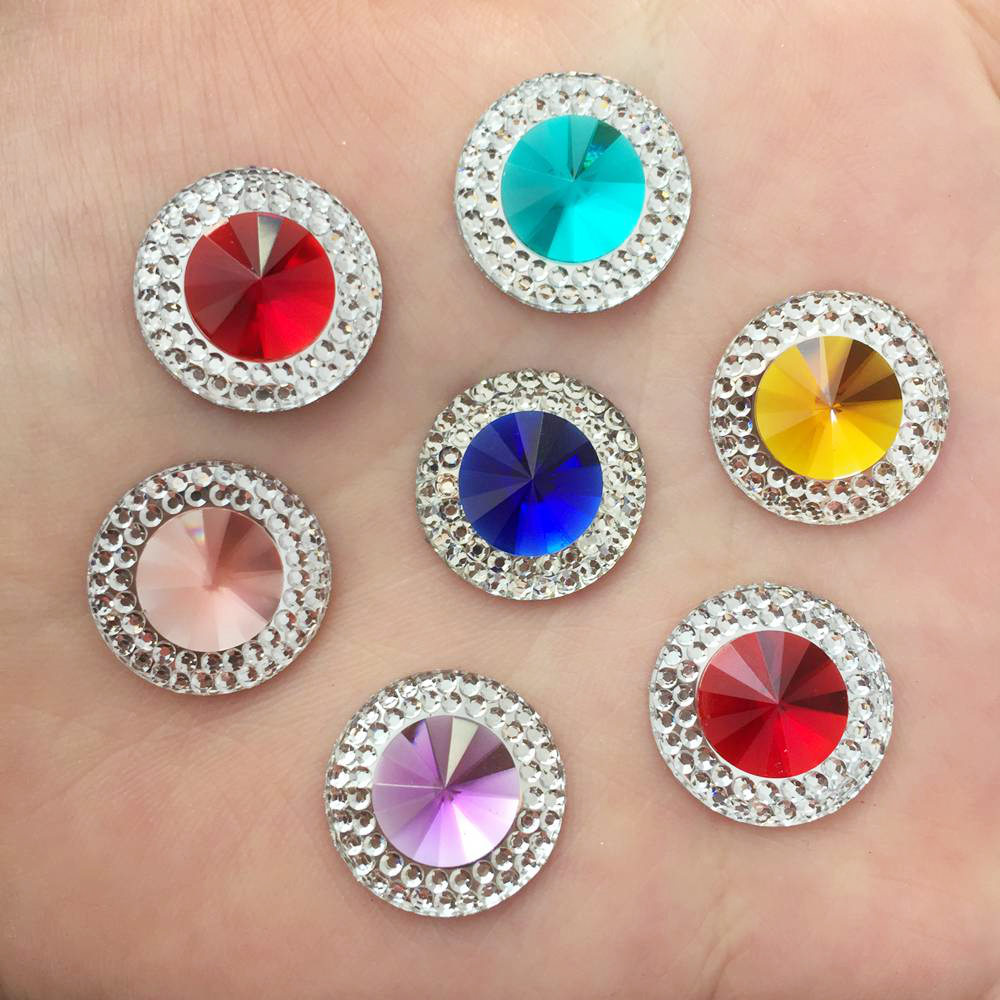 수지 10/12/16mm 더블 컬러 볼록 크리스탈 라운 - Embellishment Glue Craft 리뷰 및 가격