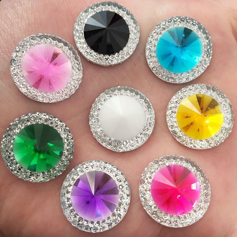 수지 10/12/16mm 더블 컬러 볼록 크리스탈 라운 - Embellishment Glue Craft 리뷰 및 가격
