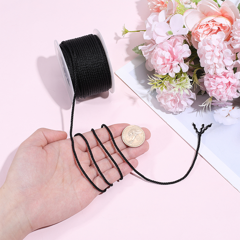 27.34야드 검정색 꼬임끈 장식 2.5mm 3겹 나일 - Cord Trim Twisted 리뷰 및 가격