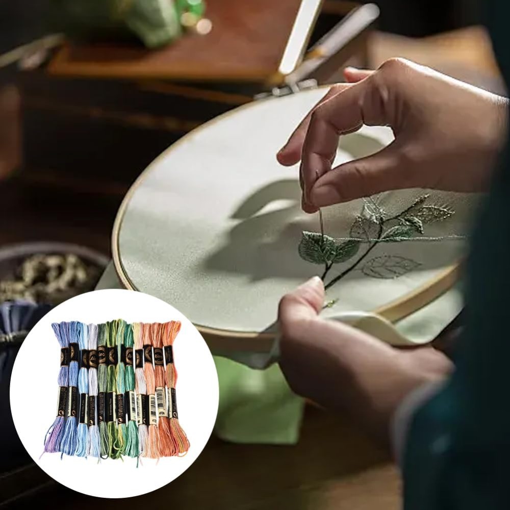 12개의 실뭉치, 105야드 크로스 스티치 자수실, 다 - Embroidery Embellishments 리뷰 및 가격