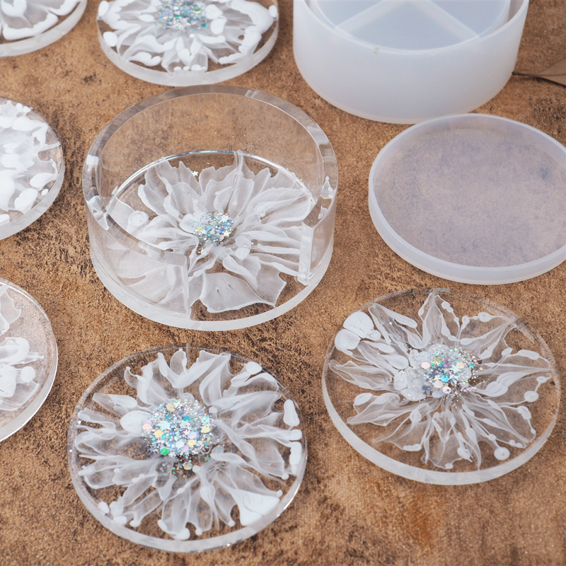 SNASAN 코스터 컵 매트 실리콘 몰드 수지 보관 상 - Craft Embellishment Storage 리뷰 및 가격