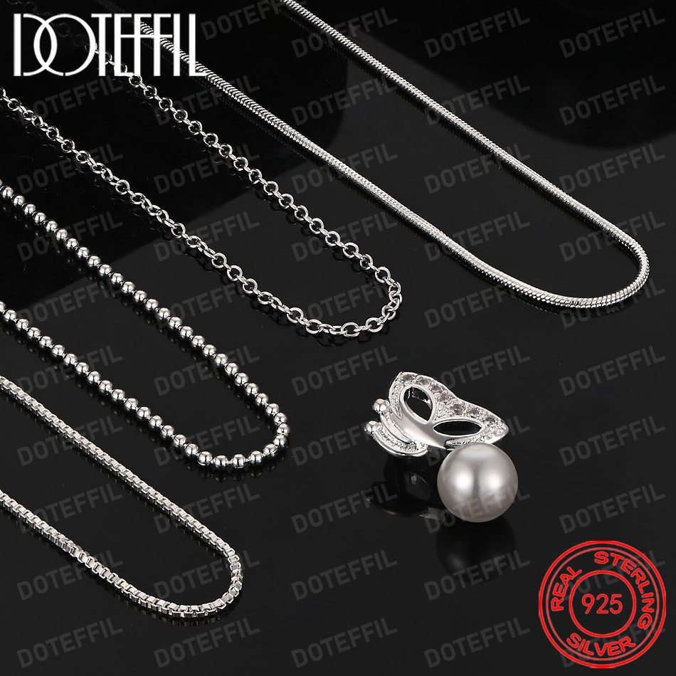 925 스털링 실버 정교한 나비 진주 펜던트 목걸이,  - Pearl Trim Chain 리뷰 및 가격