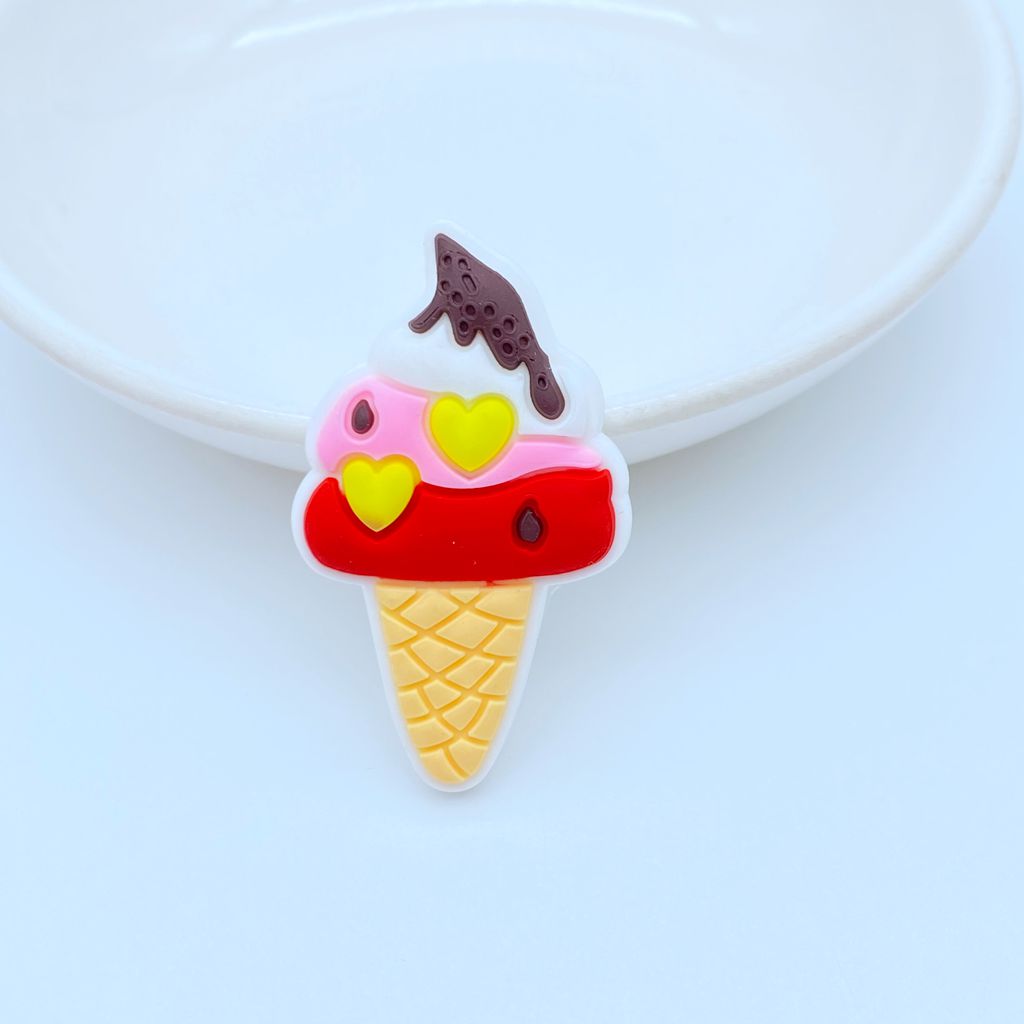 귀여운 아이스크림 시리즈 PVC 유연한 접착제 플랫 백 - Embellishment Glue Craft 리뷰 및 가격