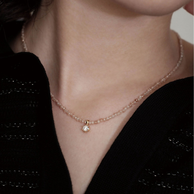 여성을위한 패션 빈티지 섹시한 지르콘 펜던트 목걸이 B - Pearl Trim Chain 리뷰 및 가격
