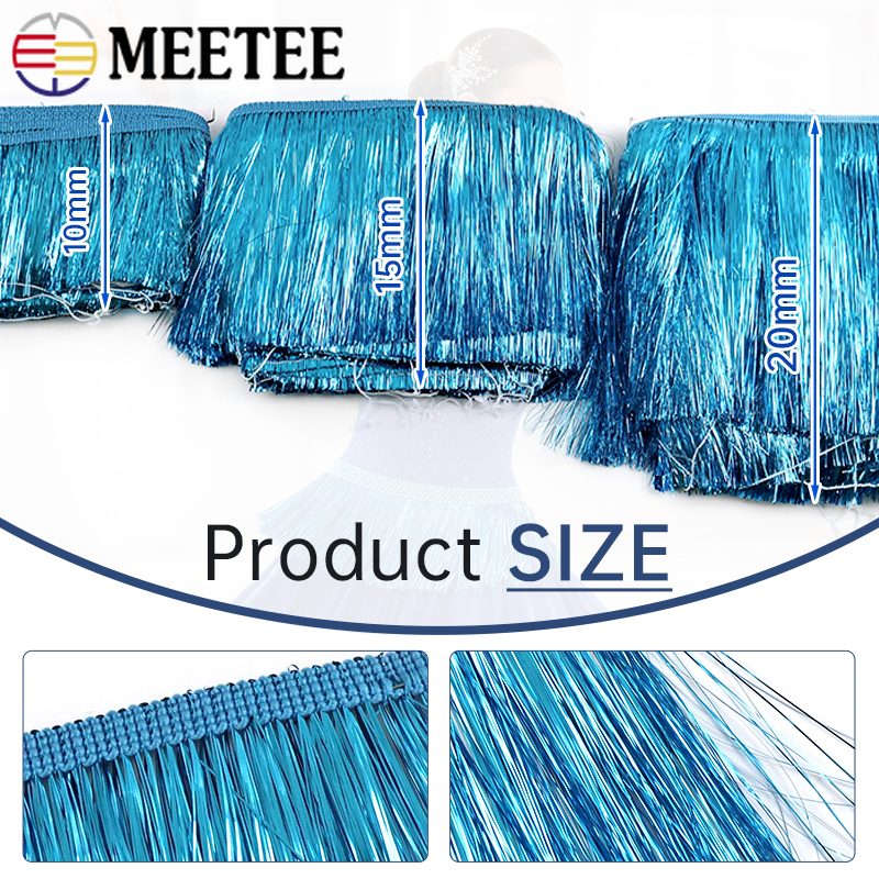 10M 10/15/20cm 반짝이는 메탈릭 태슬 프린지 - Fringe Ribbon Sewing 리뷰 및 가격