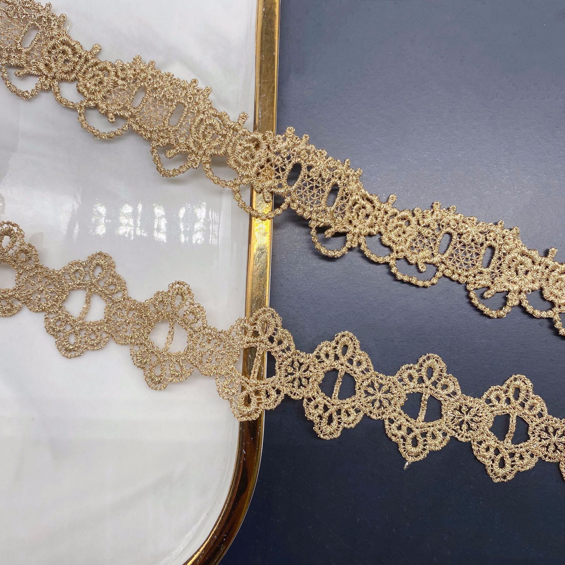 황금 자수 러브 쉘 레이스 리본 트림, 수제 레이스 장 - Lace Ribbon Trim 리뷰 및 가격
