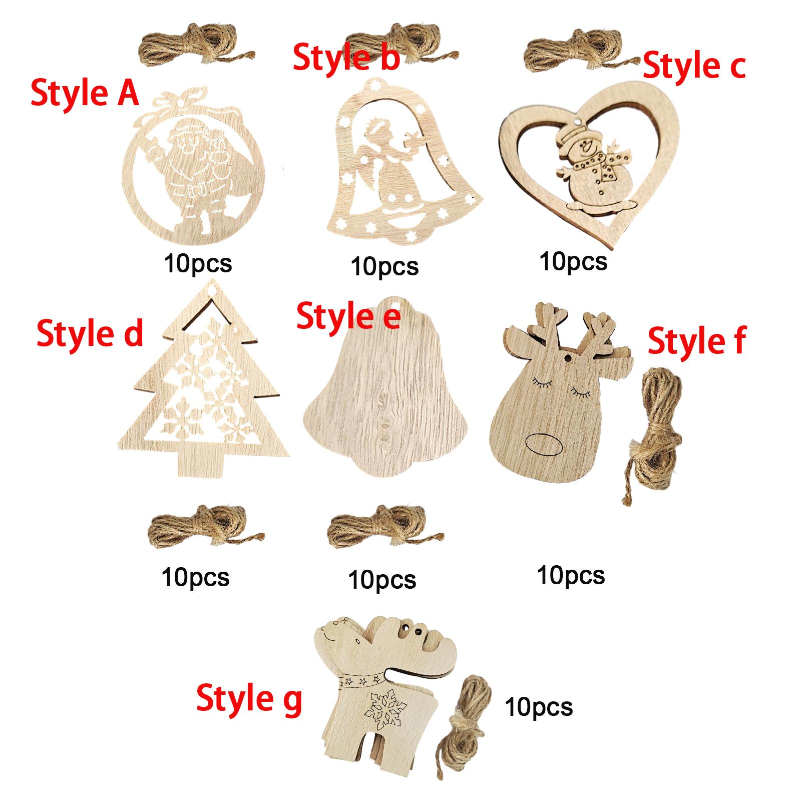 미완성 나무 조각 크리스마스 장식 태그 플라크 공예품  - Christmas Craft Embellishment 리뷰 및 가격