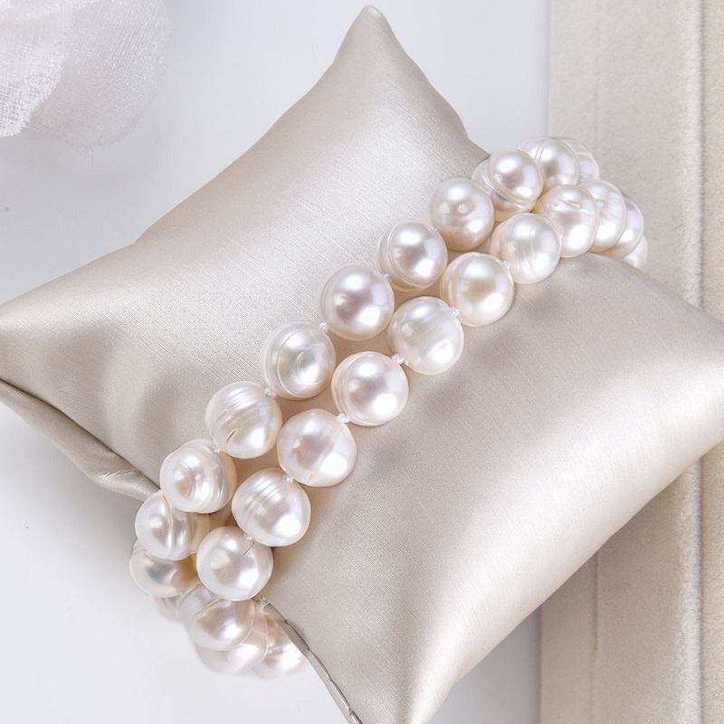 여성을위한 8-9mm 천연 담수 진주 925 스털링 실 - Pearl Trim Chain 리뷰 및 가격