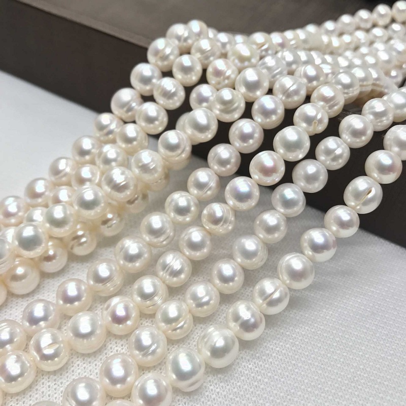 여성을위한 8-9mm 천연 담수 진주 925 스털링 실 - Pearl Trim Chain 리뷰 및 가격