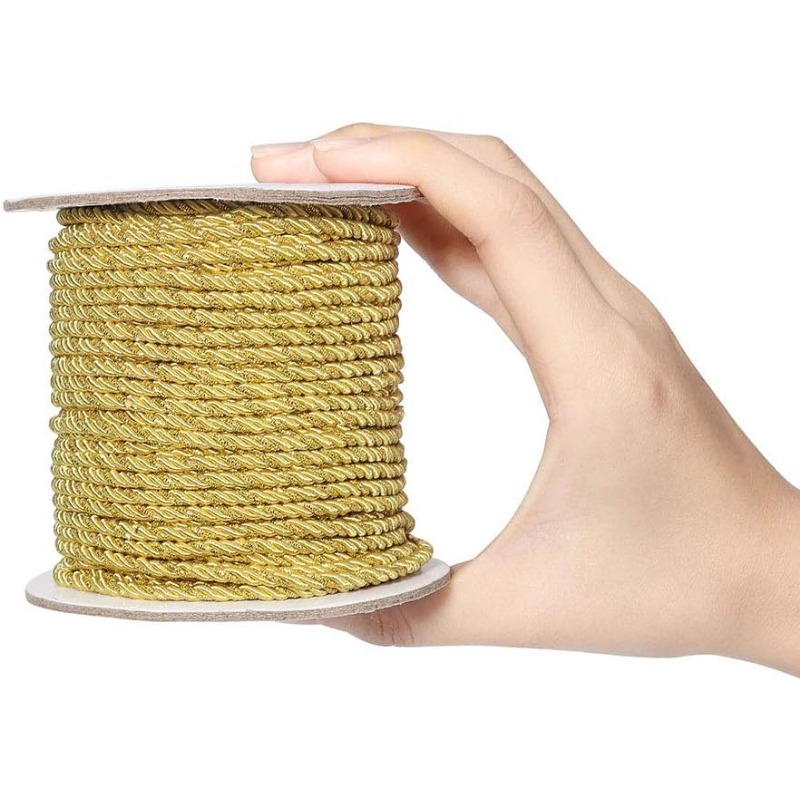 3mm / 35 야드 금속 트위스트 코드 로프 3겹 장 - Cord Trim Twisted 리뷰 및 가격
