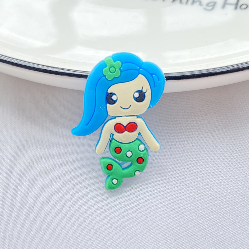 귀여운 만화 인어 시리즈 PVC 유연한 접착제 플랫 백 - Embellishment Glue Craft 리뷰 및 가격
