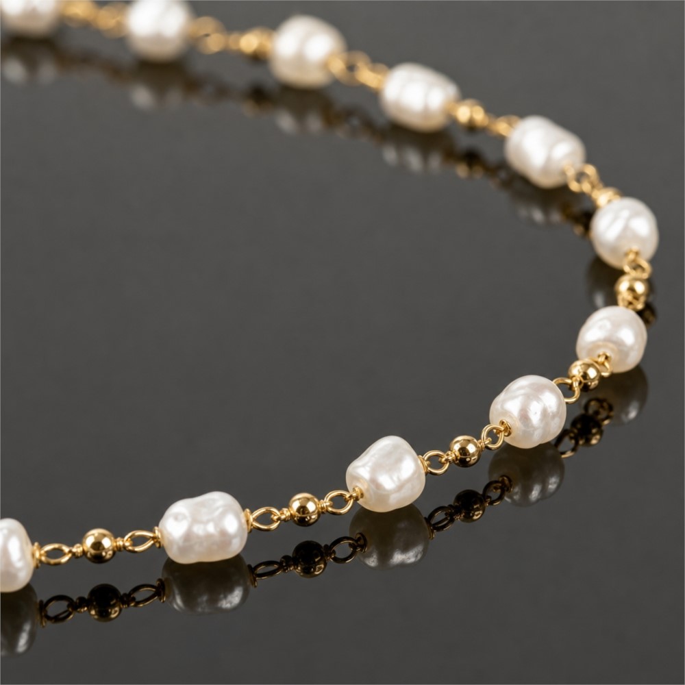 0.5미터/1미터 가짜 진주 황동 체인, 쥬얼리 제작용 - Pearl Trim Chain 리뷰 및 가격