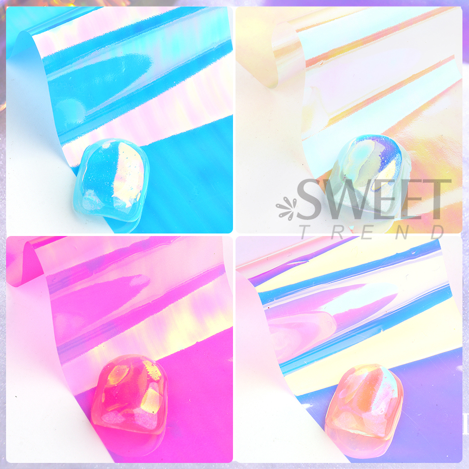 8pcs 홀로그램 오로라 필름 네일 유리 포일 반짝 이 - Glitter Vinyl Roll 리뷰 및 가격