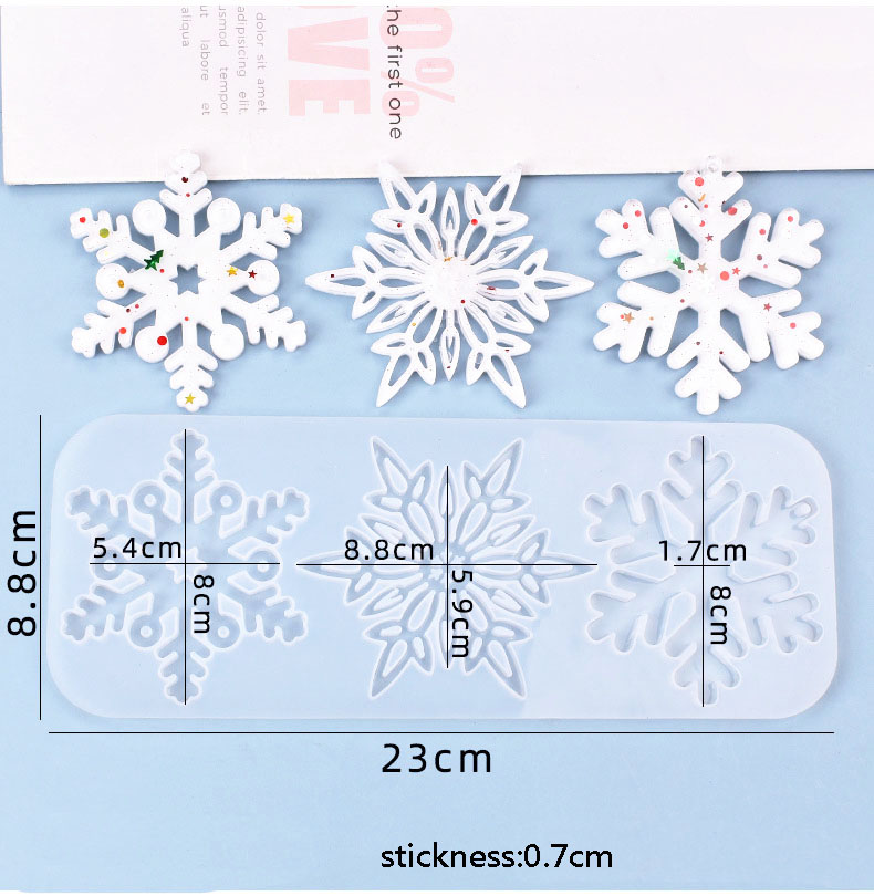 크리스마스 할로우 눈송이 장식 실리콘 몰드, 레진 공예 - Christmas Craft Embellishment 리뷰 및 가격