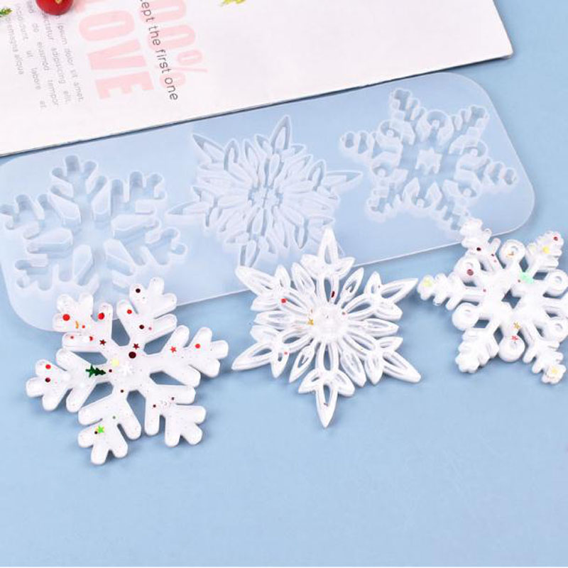 크리스마스 할로우 눈송이 장식 실리콘 몰드, 레진 공예 - Christmas Craft Embellishment 리뷰 및 가격