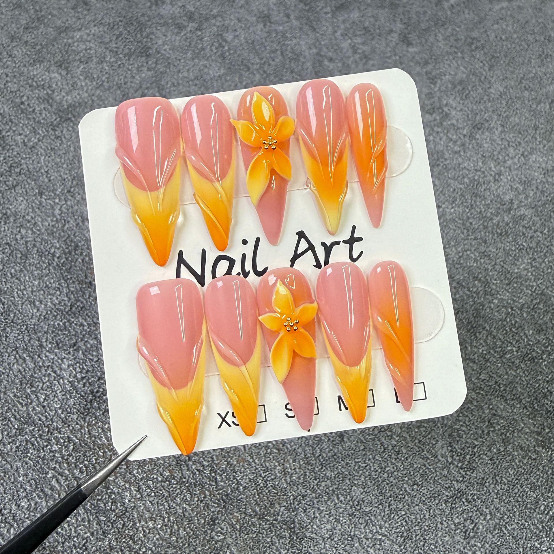 10개 레트로 플라워 디자인 긴 스틸레토 핸드메이드 프 - Embroidery Embellishments 리뷰 및 가격