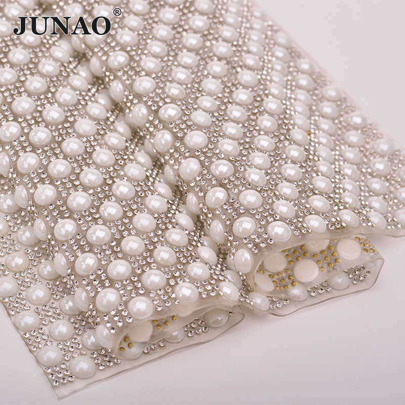 JUNAO-24*40cm 핫픽스 진주 라인석 트림 메쉬 - Hotfix Rhinestone Sheet 리뷰 및 가격