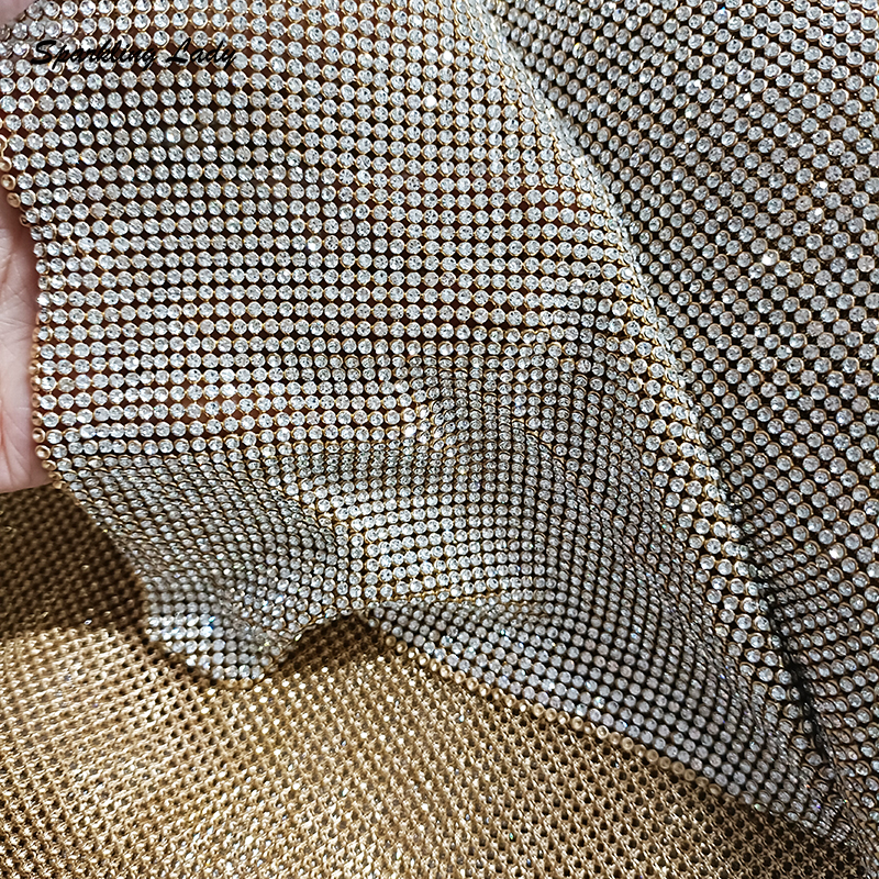 2MM 실버 크리스탈 메쉬 원단 고품질 블링 라인스톤  - Crystal Mesh Fabric 리뷰 및 가격