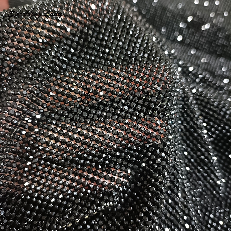 2MM 실버 크리스탈 메쉬 원단 고품질 블링 라인스톤  - Crystal Mesh Fabric 리뷰 및 가격